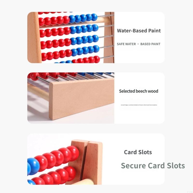 Bàn tính bằng gỗ với các hạt m - đánh giá và giá Abacus Counting Bead