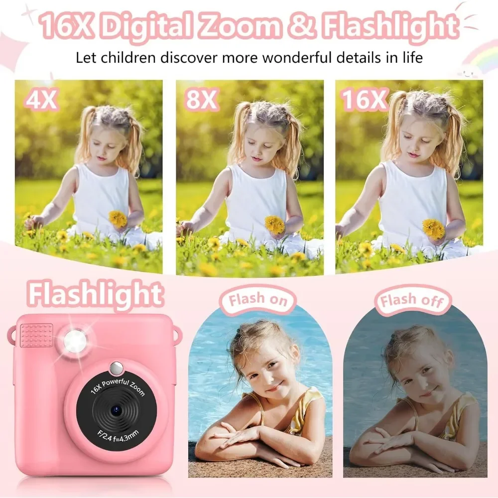 Instant Print Camera for Kids, - đánh giá và giá Kids Education Images